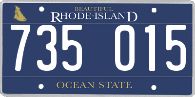 RI license plate 735015