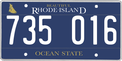 RI license plate 735016