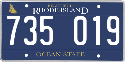 RI license plate 735019