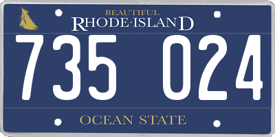 RI license plate 735024