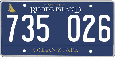 RI license plate 735026