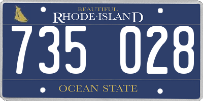 RI license plate 735028