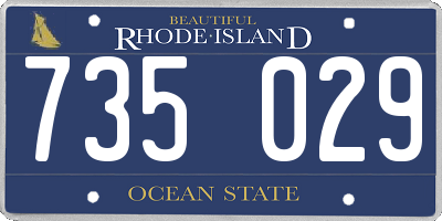 RI license plate 735029