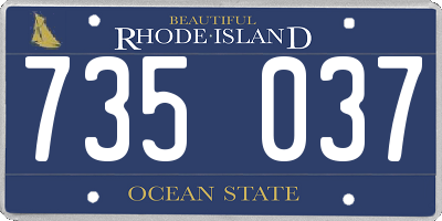 RI license plate 735037