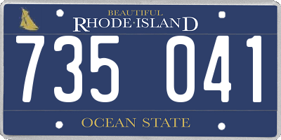 RI license plate 735041