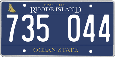 RI license plate 735044