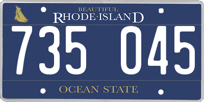 RI license plate 735045
