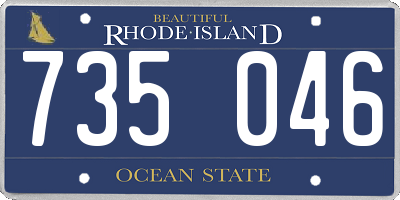 RI license plate 735046