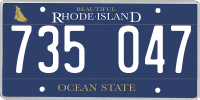 RI license plate 735047