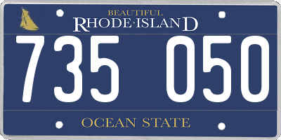 RI license plate 735050