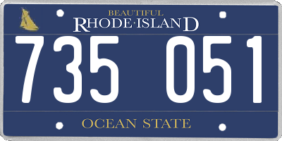 RI license plate 735051