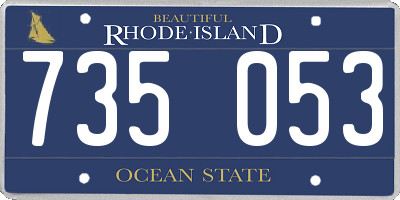 RI license plate 735053