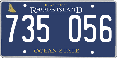 RI license plate 735056