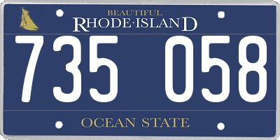 RI license plate 735058