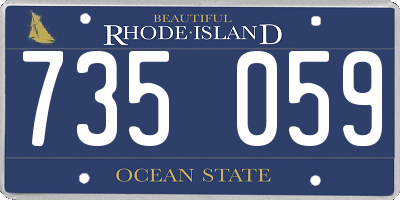RI license plate 735059