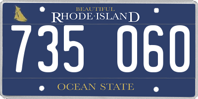 RI license plate 735060