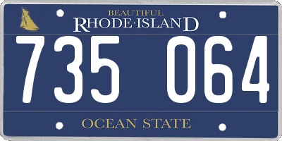 RI license plate 735064