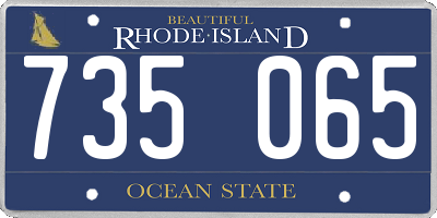 RI license plate 735065
