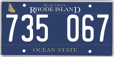 RI license plate 735067