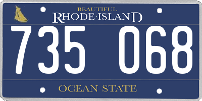 RI license plate 735068
