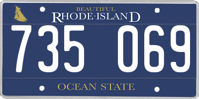 RI license plate 735069