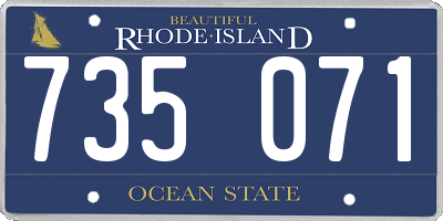 RI license plate 735071