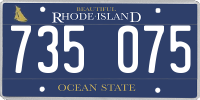 RI license plate 735075