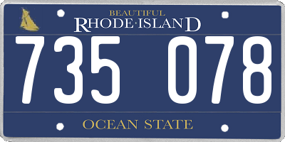 RI license plate 735078