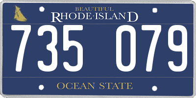 RI license plate 735079