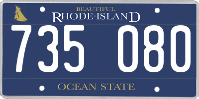 RI license plate 735080