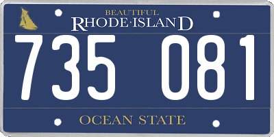 RI license plate 735081
