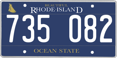RI license plate 735082