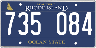 RI license plate 735084