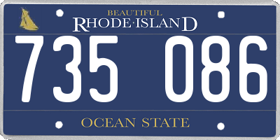 RI license plate 735086