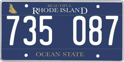 RI license plate 735087