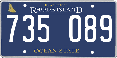 RI license plate 735089