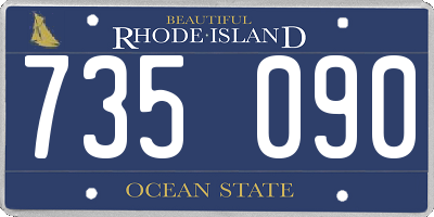 RI license plate 735090
