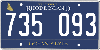 RI license plate 735093