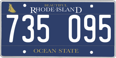 RI license plate 735095
