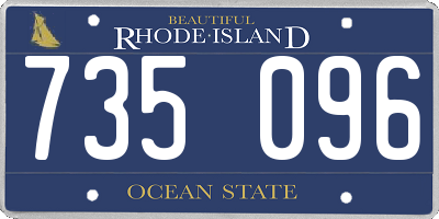 RI license plate 735096