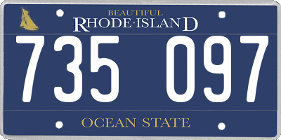 RI license plate 735097