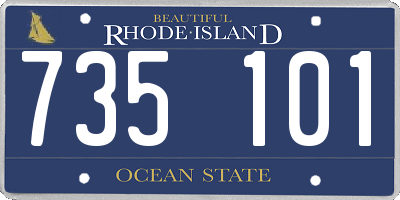 RI license plate 735101