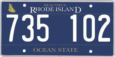 RI license plate 735102