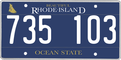 RI license plate 735103