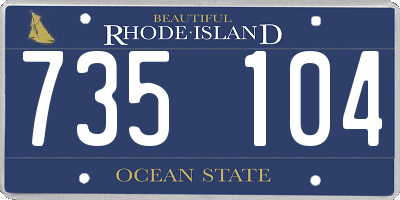 RI license plate 735104