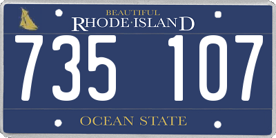 RI license plate 735107