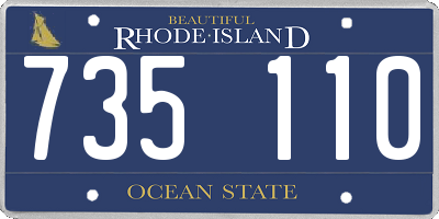 RI license plate 735110