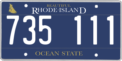 RI license plate 735111
