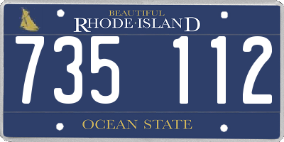 RI license plate 735112