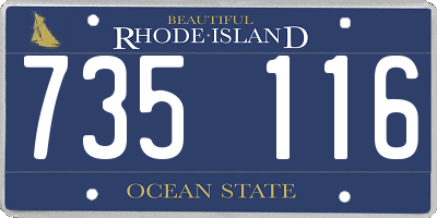 RI license plate 735116